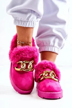 Damskie Papcie Złoty Łańcuch Fuksja Ardrums