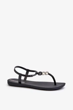 Damskie Płaskie Sandały Japonki 83507 Ipanema Class Blown Up Sandal Fem Czarne