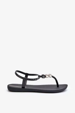 Damskie Płaskie Sandały Japonki 83507 Ipanema Class Blown Up Sandal Fem Czarne