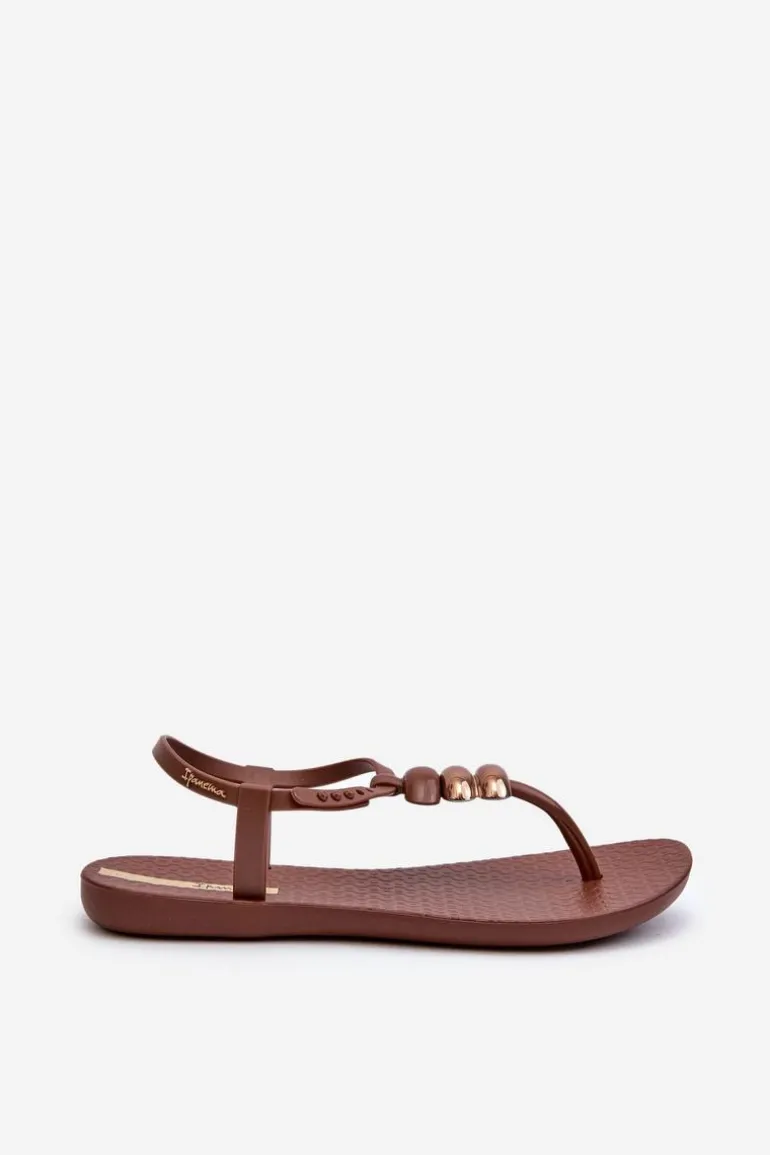 Damskie Płaskie Sandały Japonki 83507 Ipanema Class Blown Up Sandal Fem Brązowe