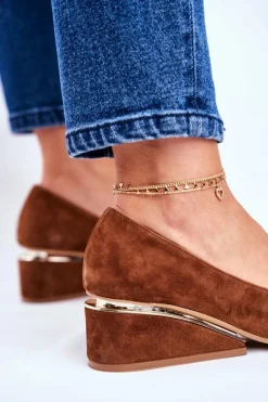 Damskie Półbuty Exquisite Brązowe 1205