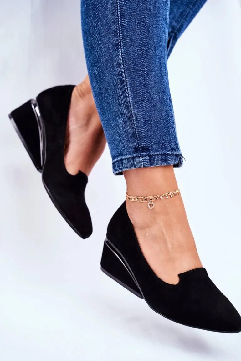 Damskie Półbuty Exquisite Czarne 1205