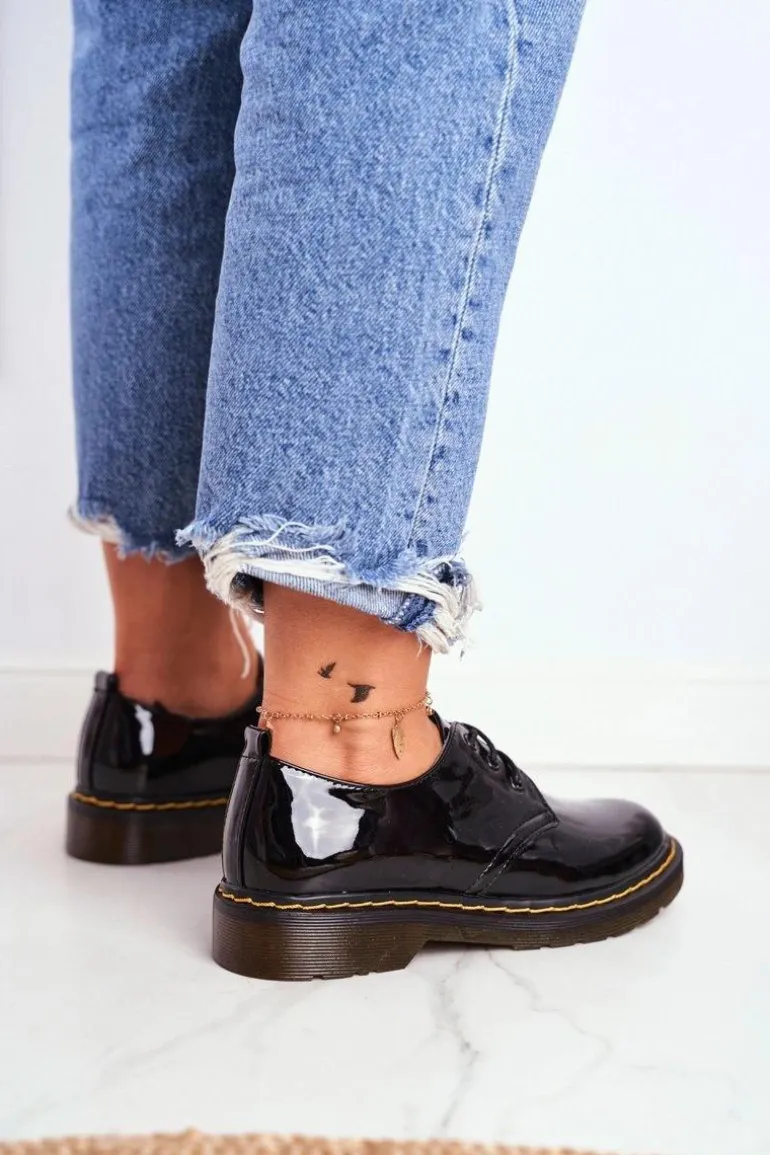 Damskie Półbuty Lakierowane Czarne Do It Better!