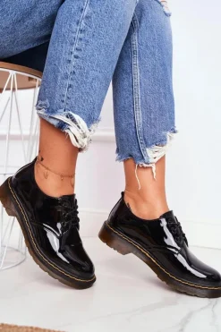 Damskie Półbuty Lakierowane Czarne Do It Better!