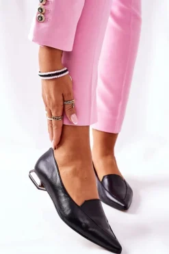 Damskie Półbuty Laura Messi Czarne 2074