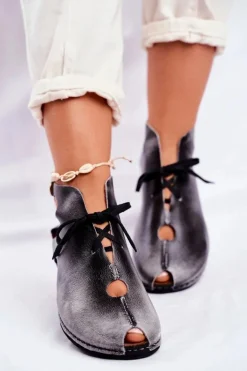 Damskie Półbuty Maciejka Popiel 03426-03