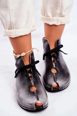 Damskie Półbuty Maciejka Popiel 03426-03