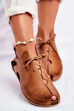 Damskie Półbuty Maciejka Rude 03426-19