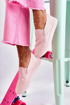 Damskie Półbuty Wsuwane Różowe Viviana