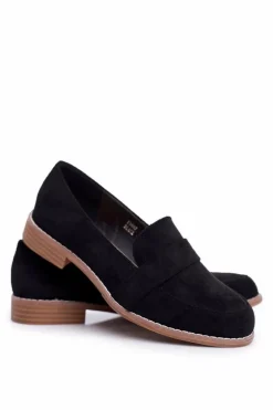 Damskie Półbuty Zamszowe Czarne Cintra