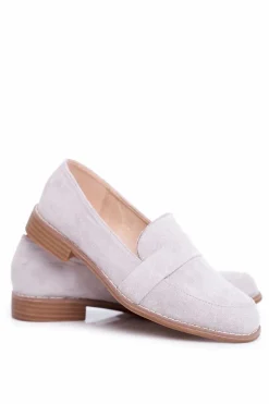 Damskie Półbuty Zamszowe Szare Cintra