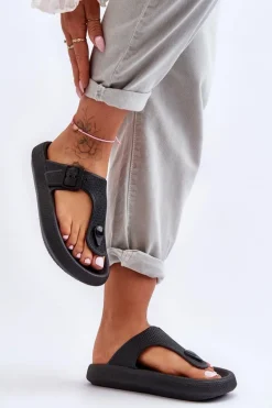 Damskie Piankowe Japonki Czarne Apolla