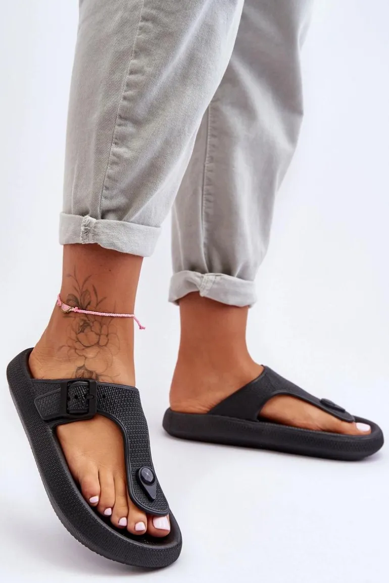 Damskie Piankowe Japonki Czarne Apolla