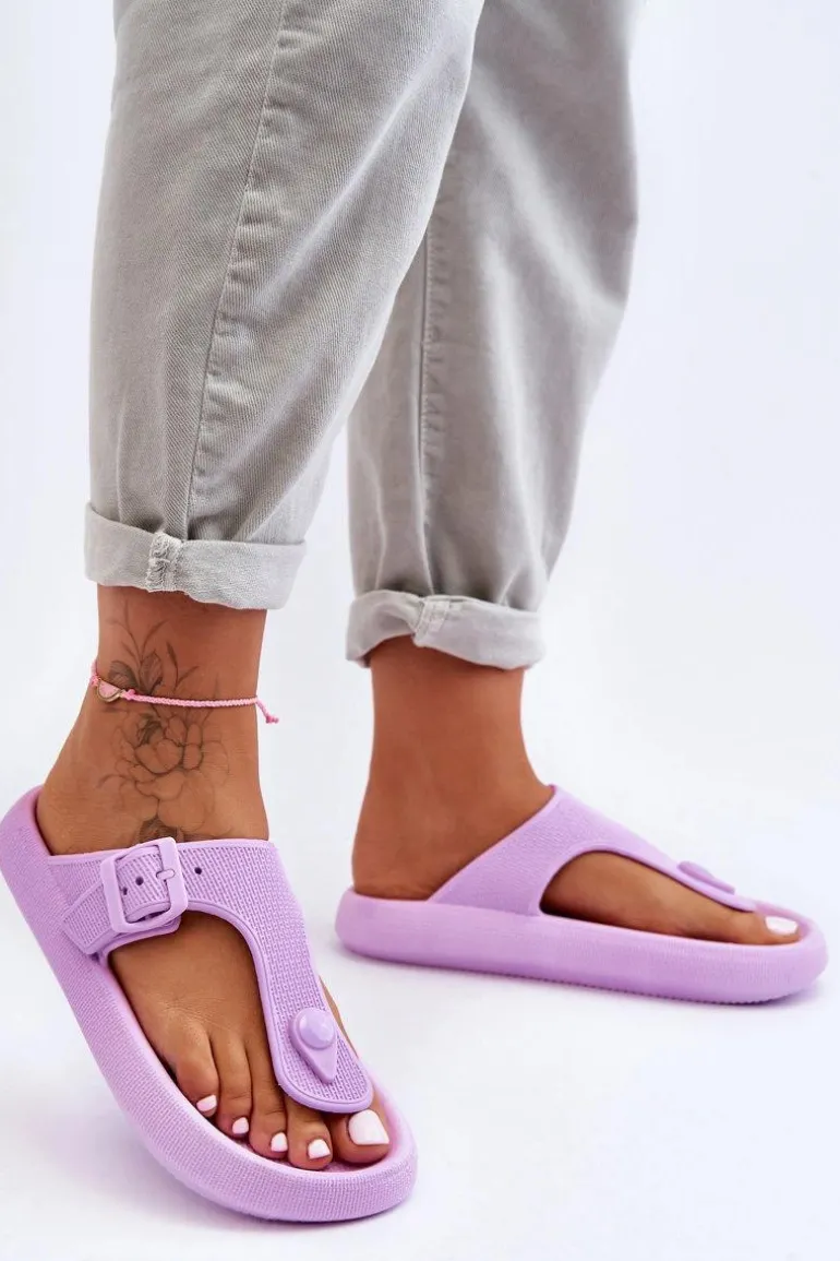 Damskie Piankowe Japonki Fioletowe Apolla