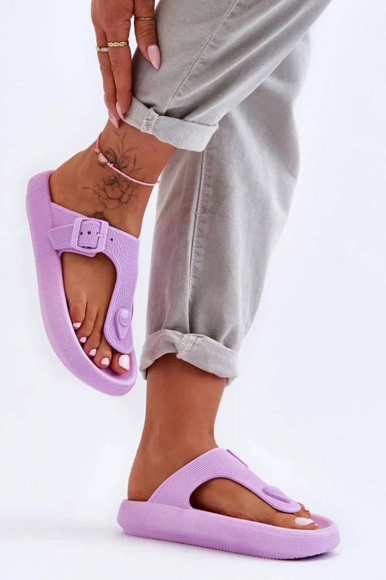 Damskie Piankowe Japonki Fioletowe Apolla