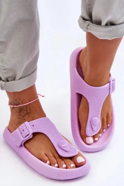 Damskie Piankowe Japonki Fioletowe Apolla