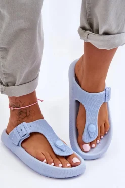 Damskie Piankowe Japonki Niebieskie Apolla