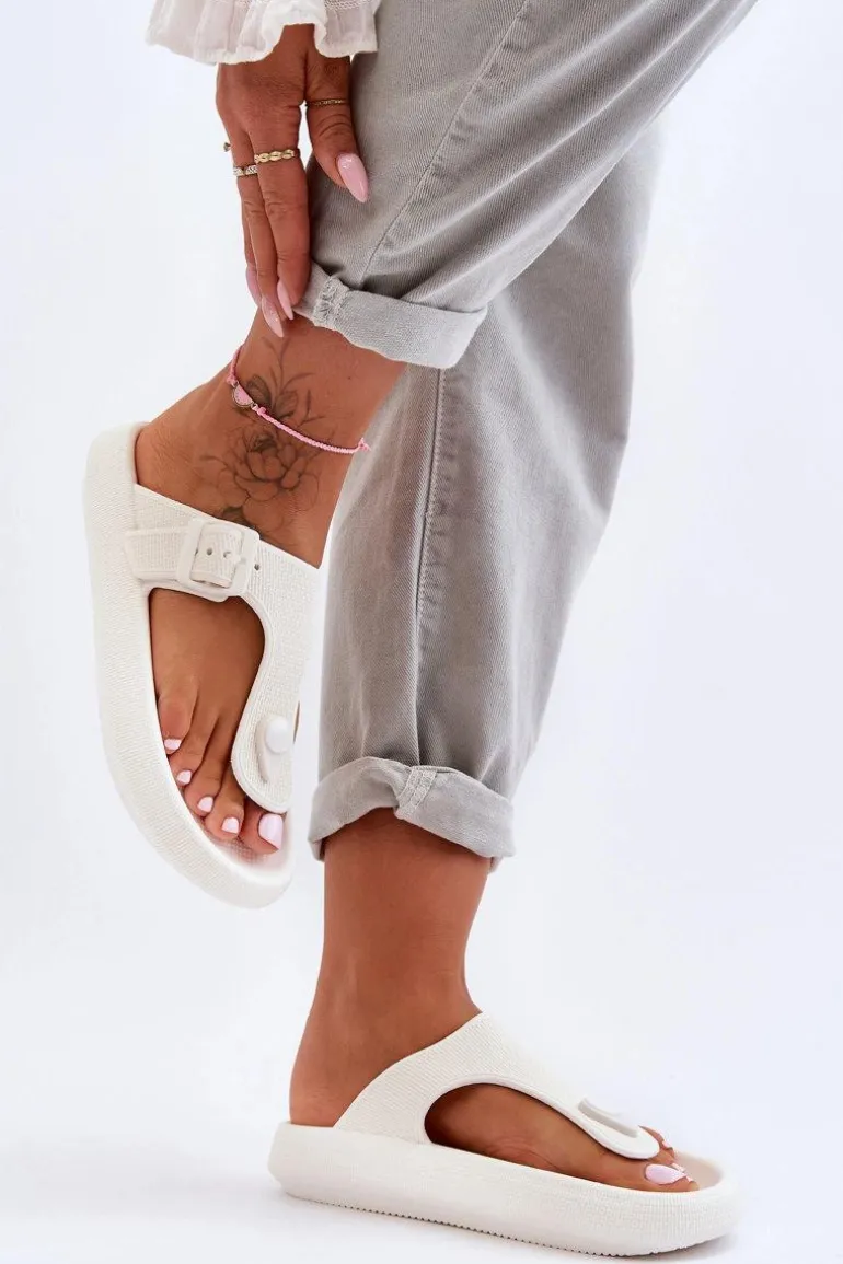 Damskie Piankowe Japonki Białe Apolla