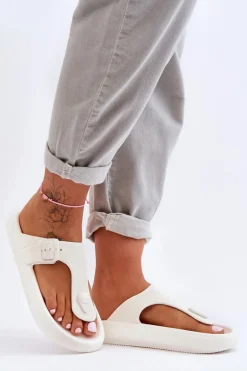 Damskie Piankowe Japonki Białe Apolla