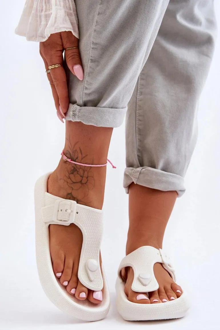 Damskie Piankowe Japonki Białe Apolla