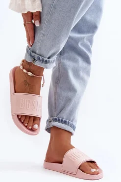 Damskie Piankowe Klapki Big Star MM274718 Różowe