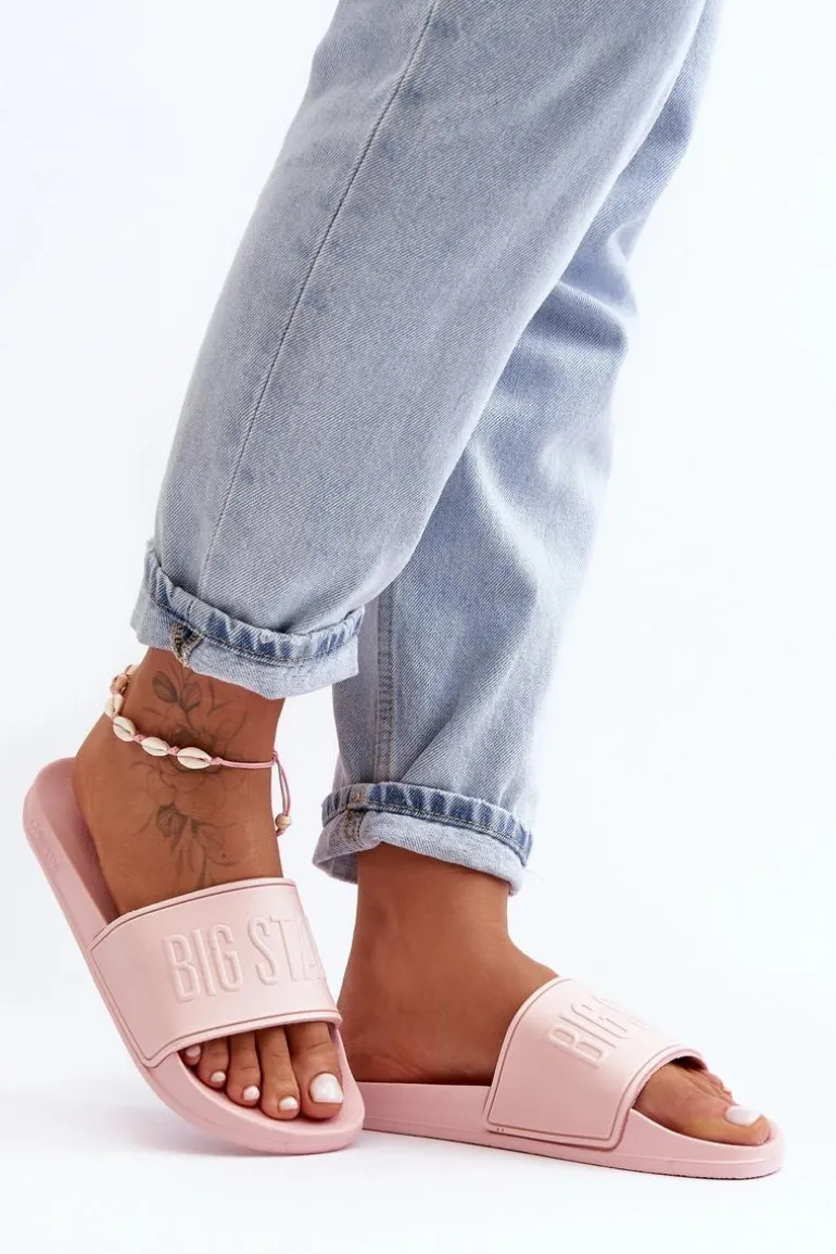 Damskie Piankowe Klapki Big Star MM274718 Różowe