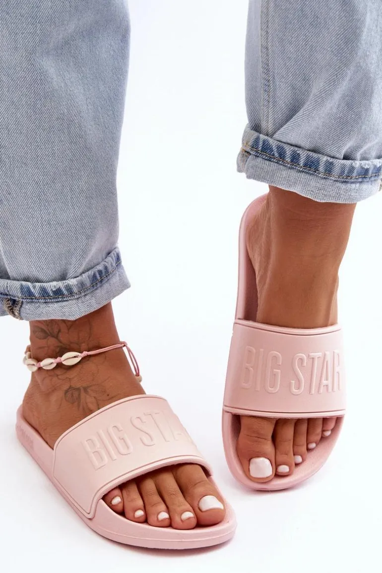 Damskie Piankowe Klapki Big Star MM274718 Różowe