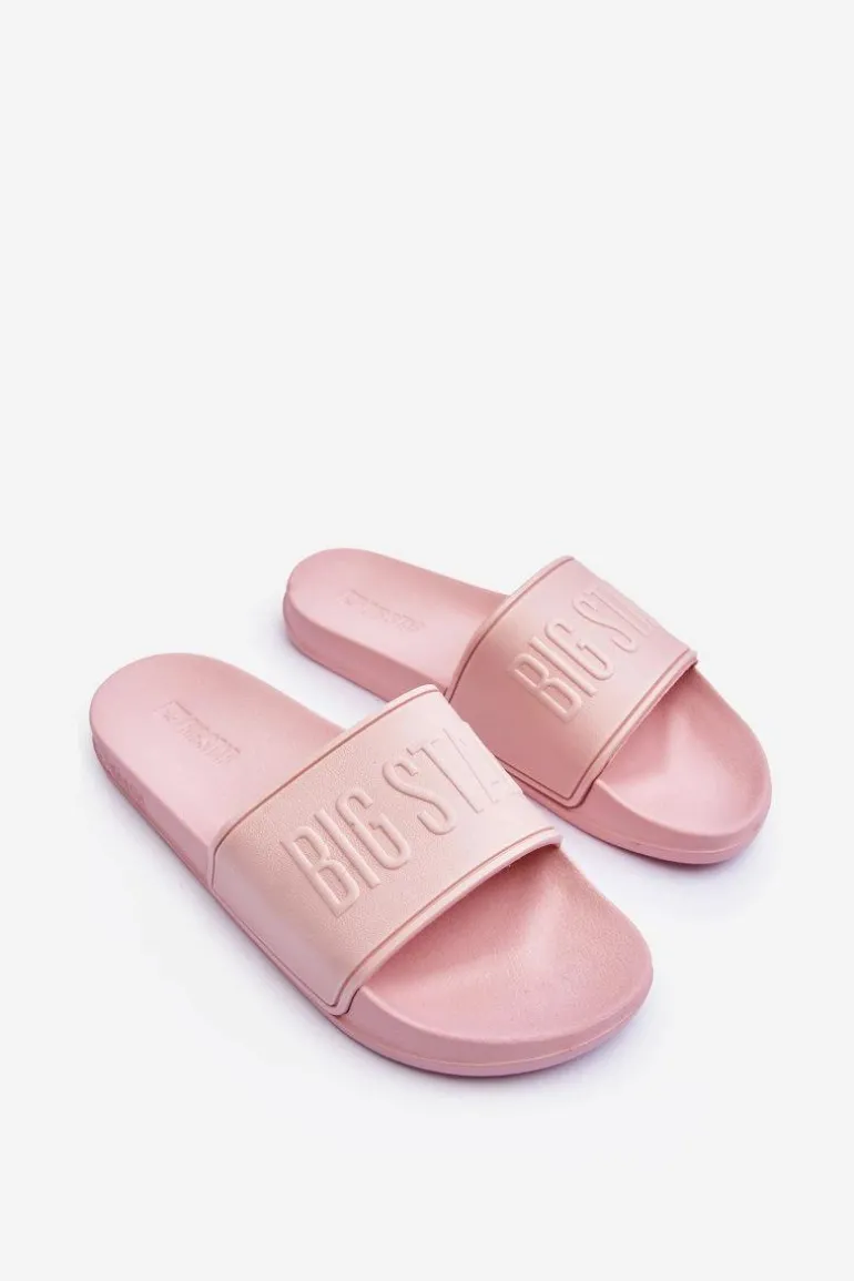 Damskie Piankowe Klapki Big Star MM274718 Różowe