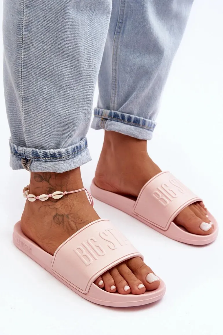 Damskie Piankowe Klapki Big Star MM274718 Różowe