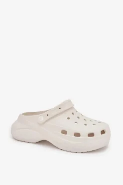 Damskie Piankowe Klapki Białe Elisra