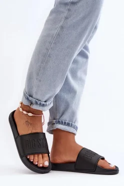 Damskie Piankowe Klapki Big Star MM274715 Czarne