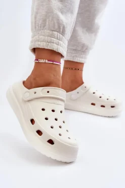 Damskie Piankowe Klapki Białe Ilariana