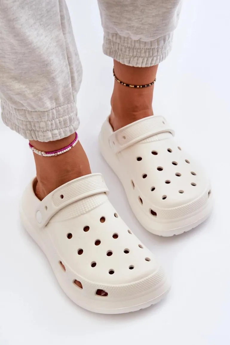 Damskie Piankowe Klapki Białe Ilariana