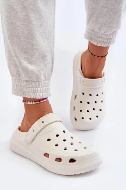 Damskie Piankowe Klapki Białe Ilariana