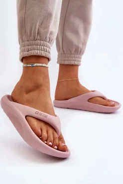 Damskie Piankowe Klapki Japonki Big Star NN274A650 Różowe