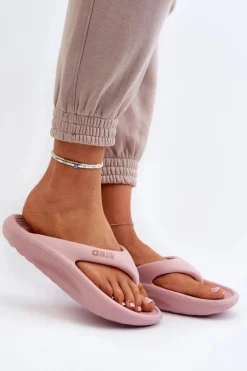 Damskie Piankowe Klapki Japonki Big Star NN274A650 Różowe