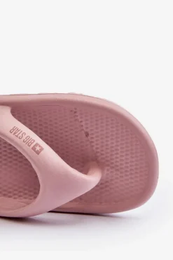 Damskie Piankowe Klapki Japonki Big Star NN274A650 Różowe