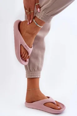 Damskie Piankowe Klapki Japonki Big Star NN274A650 Różowe