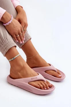 Damskie Piankowe Klapki Japonki Big Star NN274A650 Różowe