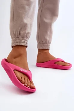 Damskie Piankowe Klapki Japonki Big Star NN274A651 Fuksja