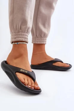 Damskie Piankowe Klapki Japonki Big Star NN274A649 Czarne