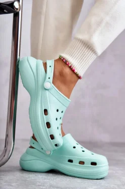 Damskie Piankowe Klapki Kroksy Miętowe Coline