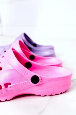 Damskie Piankowe Klapki Kroksy EVA Różowe