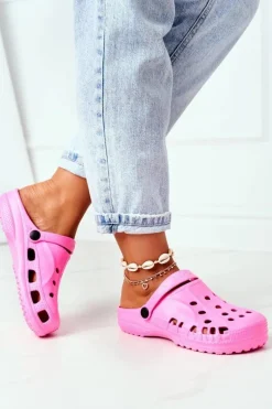 Damskie Piankowe Klapki Kroksy EVA Różowe