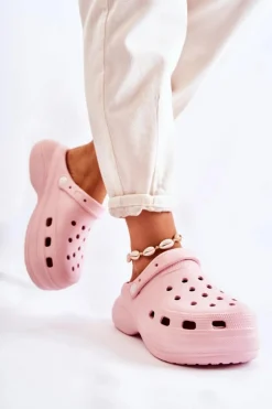 Damskie Piankowe Klapki Kroksy Różowe Coline