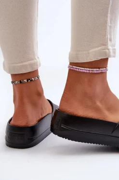 Damskie Piankowe Klapki Na Platformie Z Klamrą Big Star NN274A662 Czarne