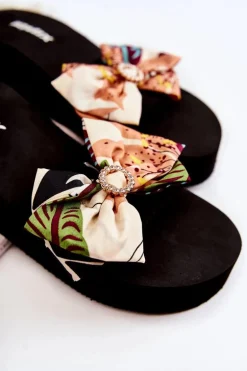 Damskie Piankowe Klapki Na Koturnie Beżowe Silana