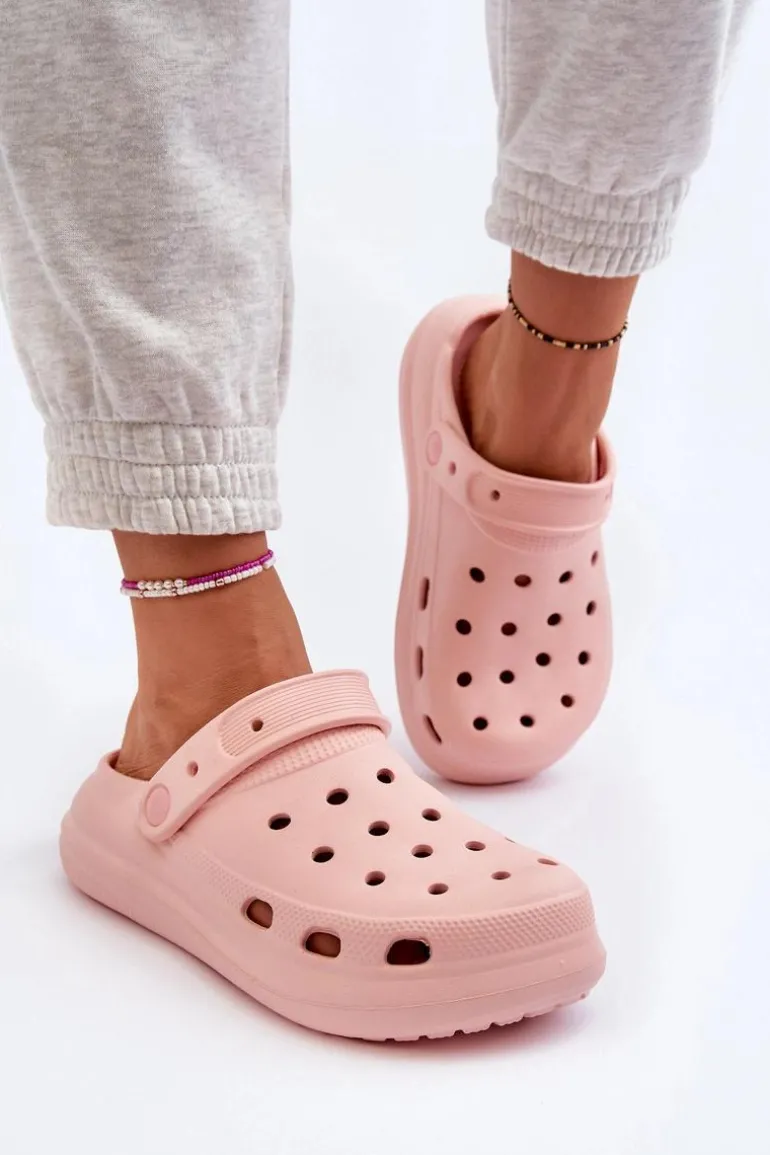 Damskie Piankowe Klapki Różowe Ilariana