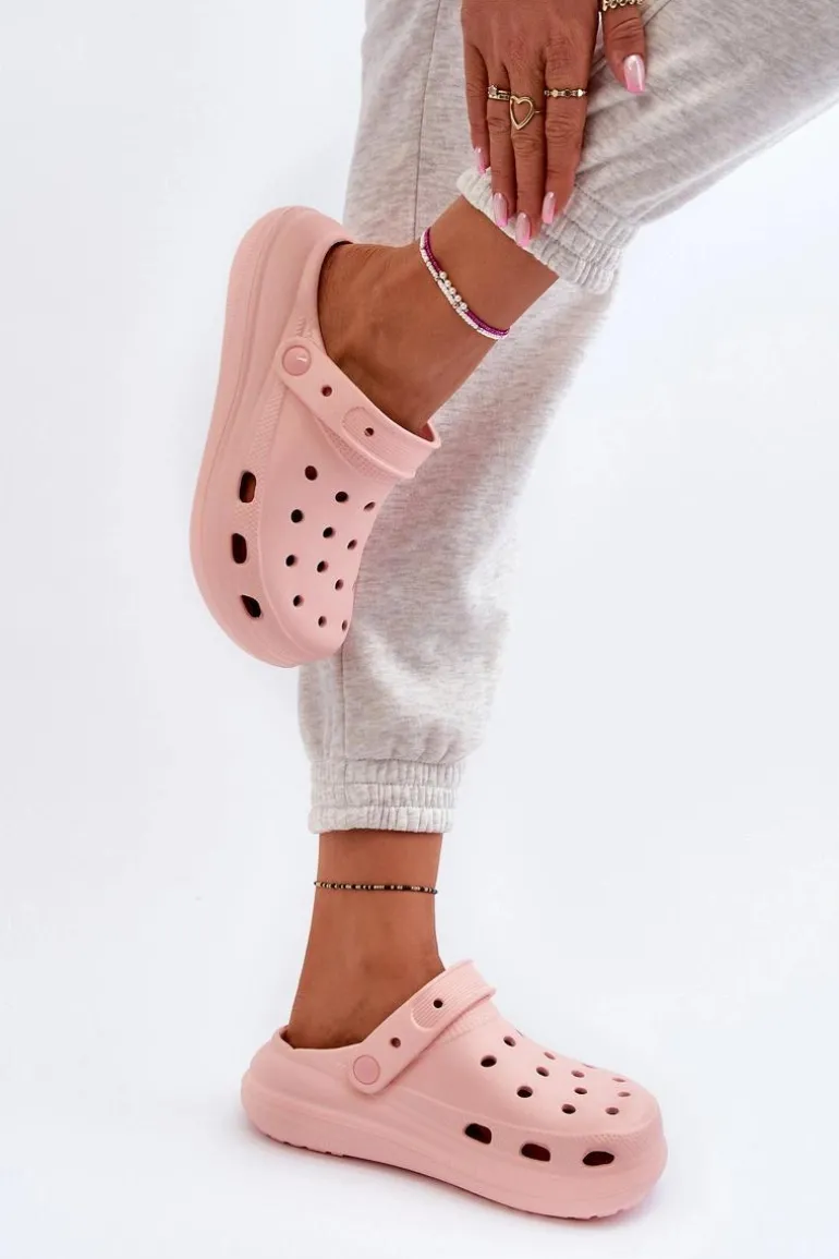 Damskie Piankowe Klapki Różowe Ilariana