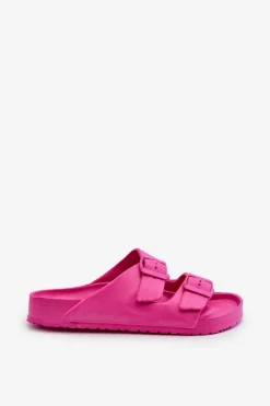 Damskie Piankowe Klapki Z Klamrami Fuksja Luciene